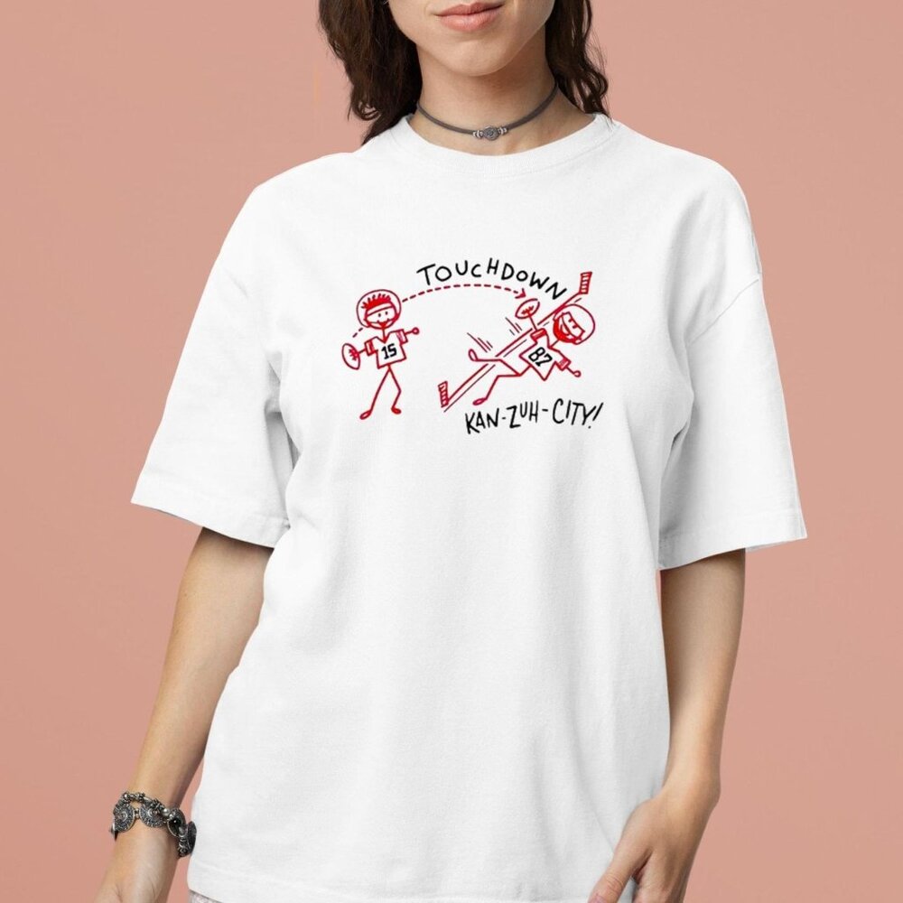 Touchdown Kansas City Shirt Patrick Mahomes Travis Kelce Chiefs NFL Football Tee